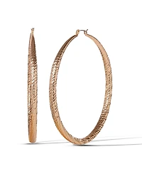 Jessica Simpson Wide Textured Hoop Earrings