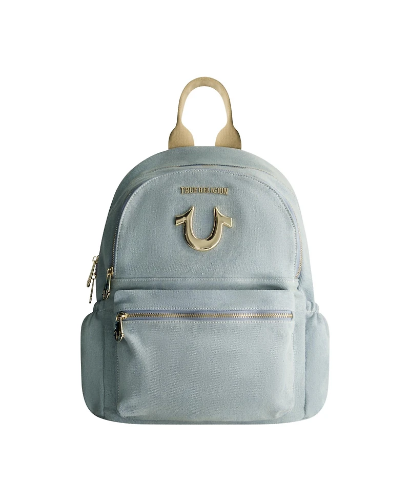 True Religion Zip Pocket Denim Horseshoe Backpack