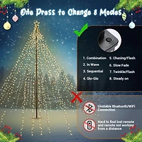 Yescom Vast-Starry 20Ft Flagpole Led Christmas Tree Kit Large 4840 Led for Outdoor Christmas Decorations Yard Warm White