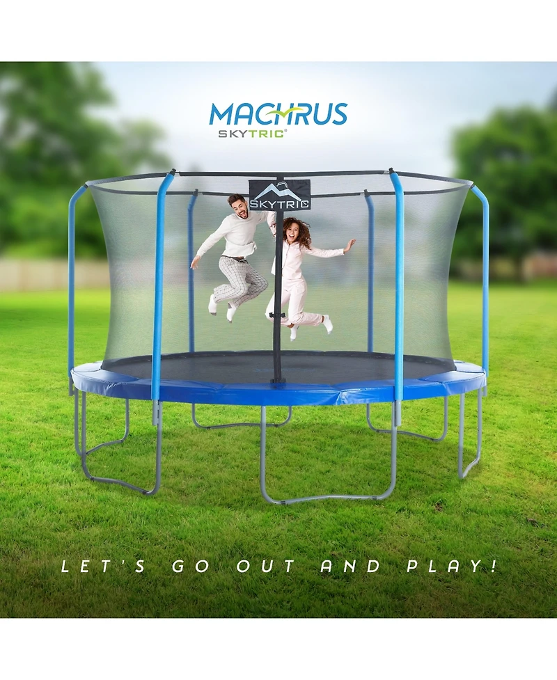 Plexalife Ft Round Trampoline Set with Premium Top-Ring Flex Frame Safety Enclosure System