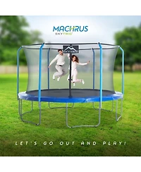 Plexalife Ft Round Trampoline Set with Premium Top-Ring Flex Frame Safety Enclosure System
