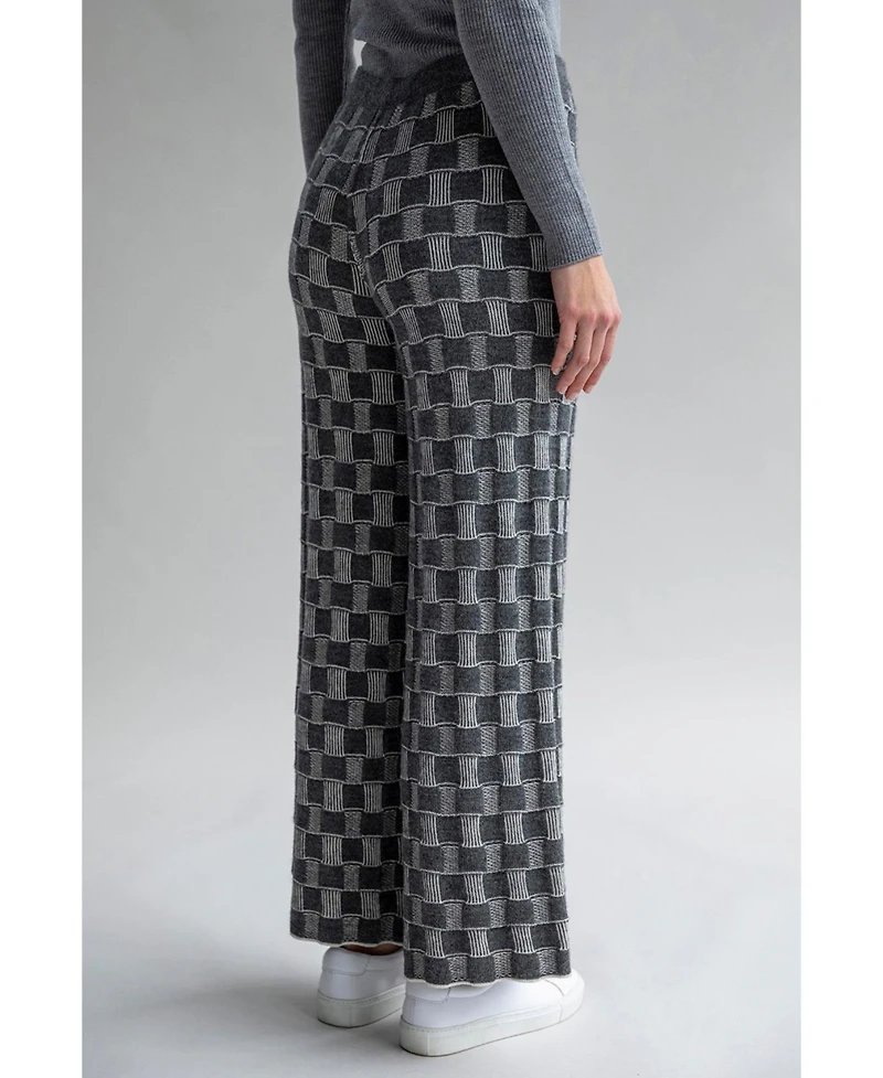 Sskein Women's Zoe Checkered Knit Trousers