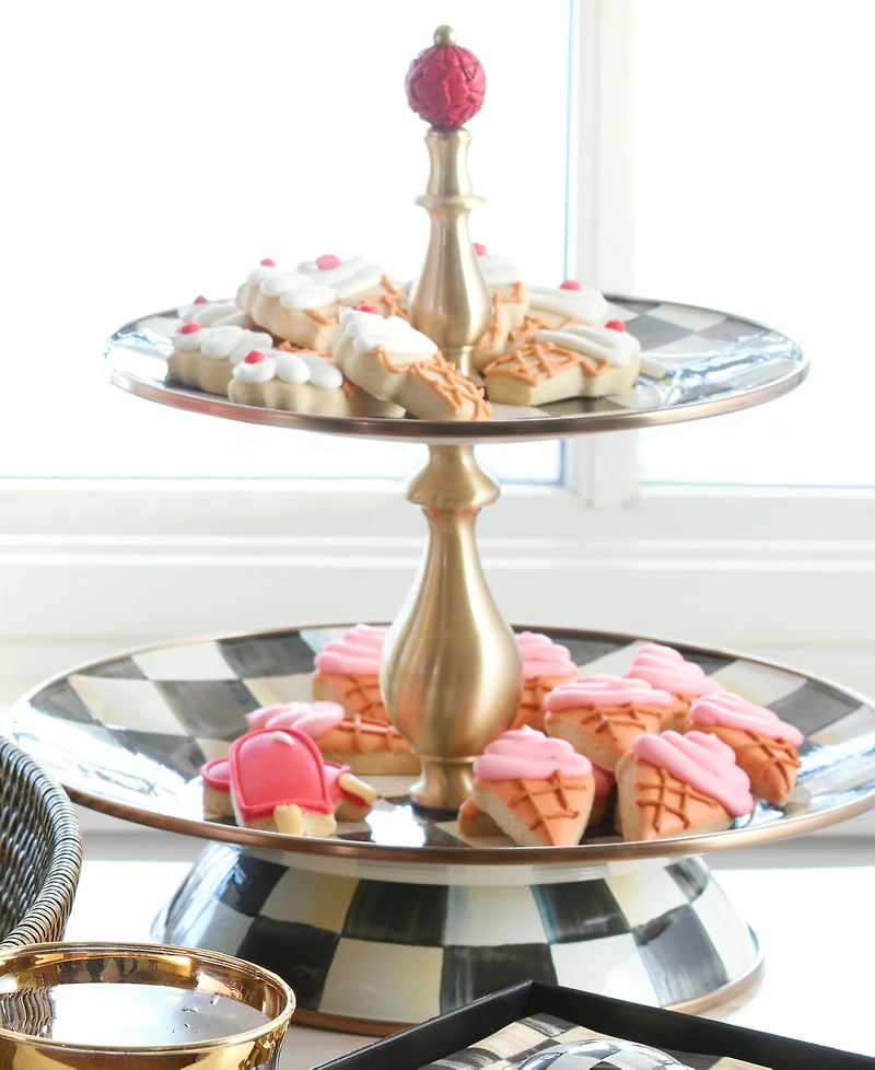 Mackenzie-Childs Courtly Check -Tier Sweet Stand