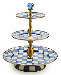 Mackenzie-Childs Royal Check 3-Tier Sweet Stand