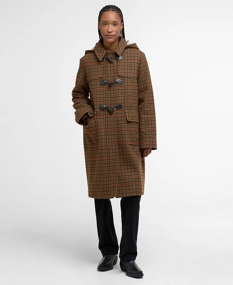 Barbour Women's Melody Checkered Hooded Coat