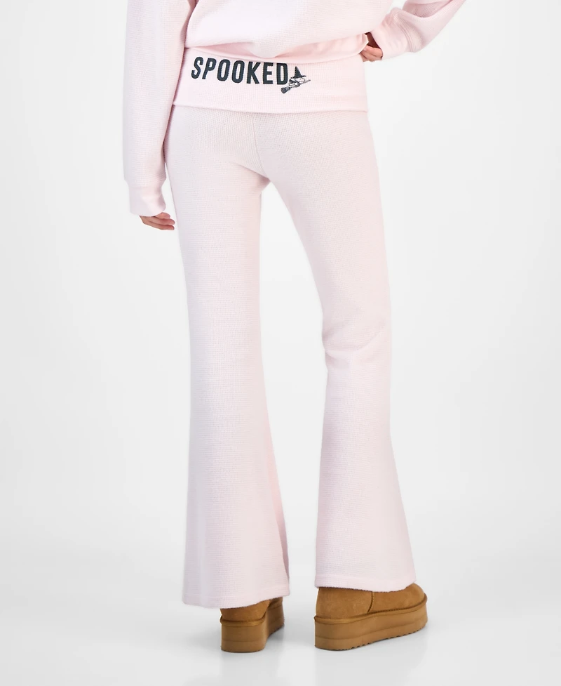 Grayson Threads, The Label Juniors' Snoopy Fold Over Thermal Pants