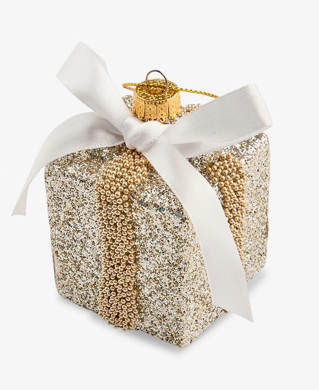 Shop Holiday Lane Macy's Glass Plaid Gift Bag Ornament, Macy's