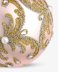 Holiday Lane Gilded Glamour Pink Gem Ball Ornament, Macy's Exclusive