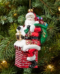Holiday Lane Christmas Cheer Santa in Chimney Ornament, Macy's Exclusive