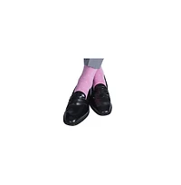 Trafalgar Men's Leo Polka Dot Mercerized Cotton Mid-Calf Socks