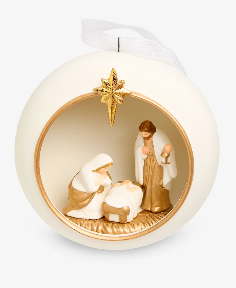 Holiday Lane Blessed Ceramic Holy Family Ornament, Macy's Exclusive