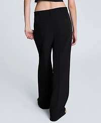 Kenneth Cole Women's Luxe Twill Wide-Leg Pants