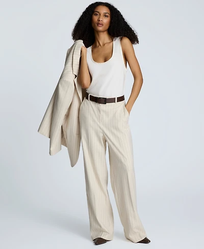 Kenneth Cole Women's Satin Scoop Neck Sleeveless Top