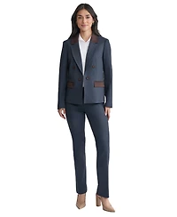 Jones New York Women's Faux-Double-Breast Two-Tone Blazer
