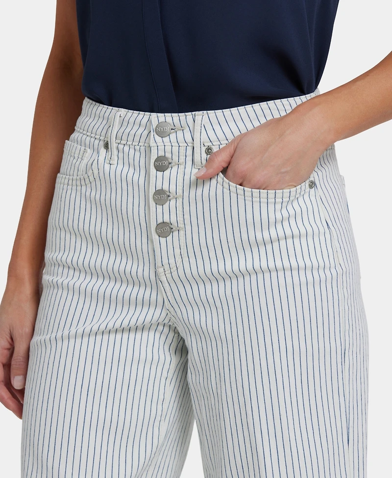 Nydj Women's High Rise Teresa Wide Leg Ankle Jeans
