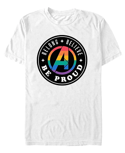 Fifth Sun Men's Belong Believe Be Proud Short Sleeve T-Shirt