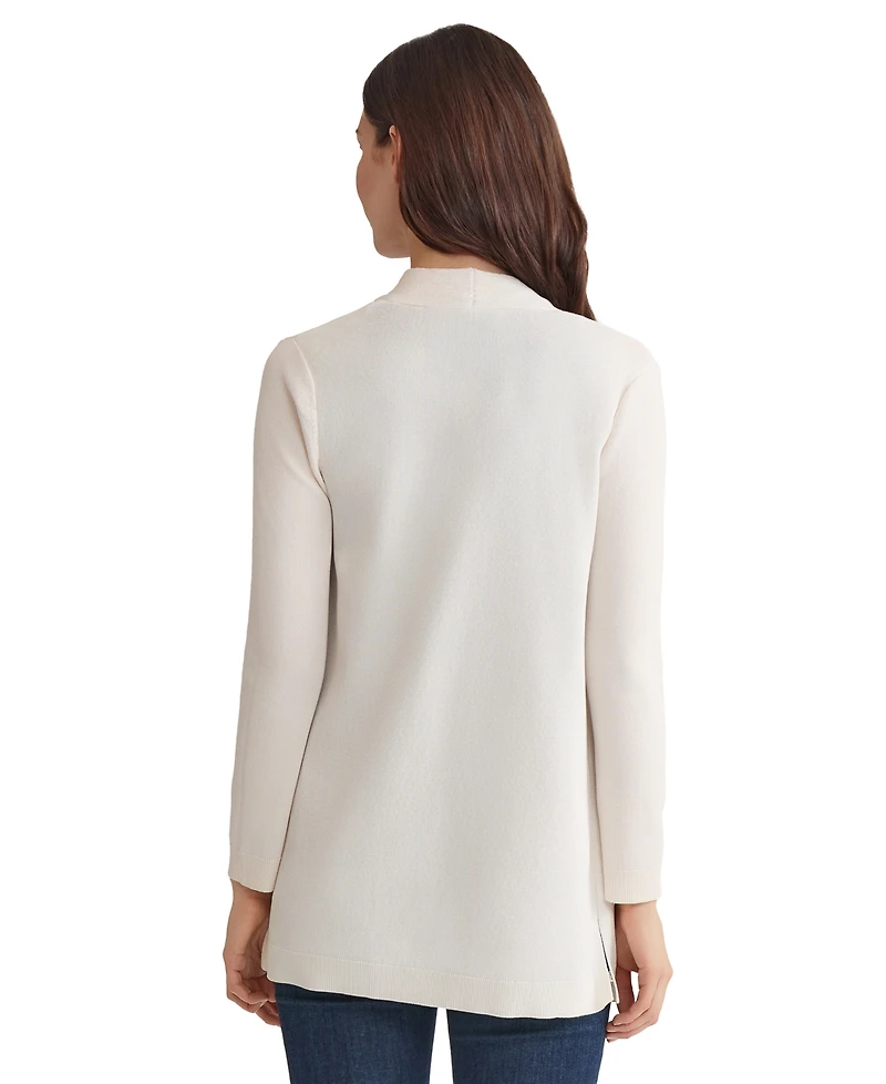 Jones New York Women's Relaxed V-Neck Open Cardigan