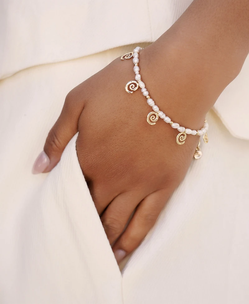 Ettika Aura Mother of Pearl Stretch Bracelet