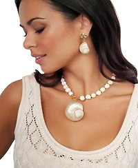 Ettika Sunken Treasure Shell Pendant Necklace