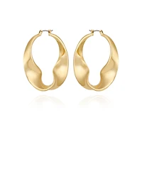 Vince Camuto Gold-Tone Sculptural Twisted Hoop Earrings