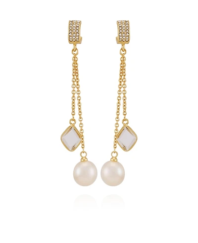 Vince Camuto Gold-Tone Cultivated Pearl Dangle Earrings