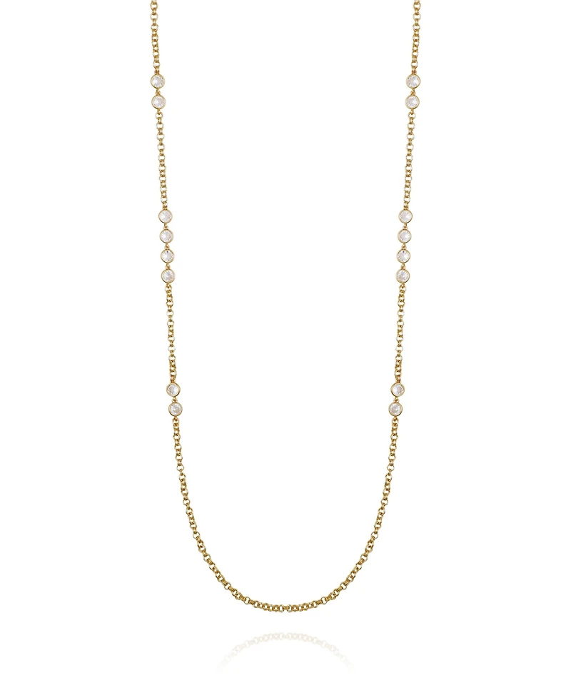Vince Camuto Gold Tone Long Station Necklace