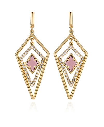 Vince Camuto Gold-Tone Diamond Shaped Drop Earrings