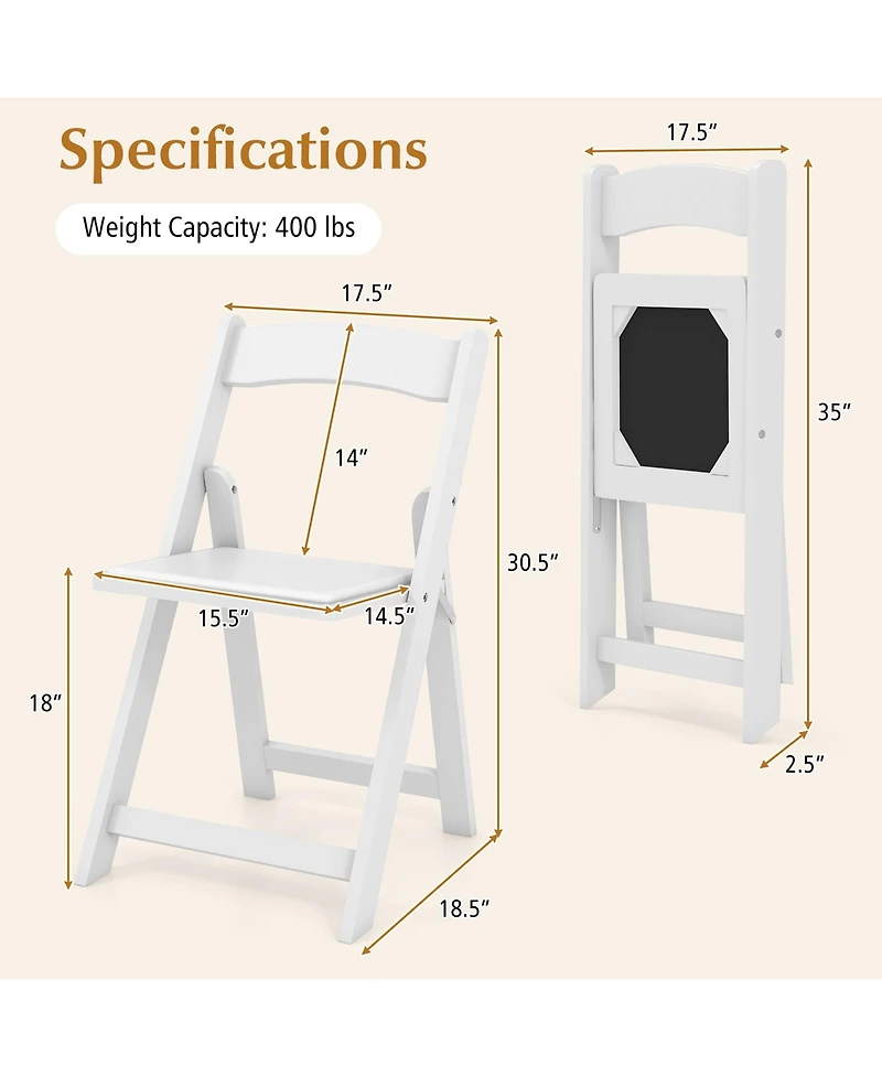 Gymax Set of Dining Chairs w/ Rubber Wood Legs & Padded Seat for Home Office Events