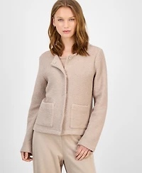 Eileen Fisher Women's Round Neck Cotton Jacket