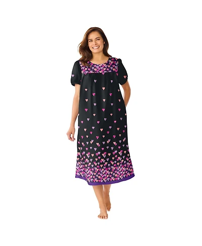Only Neccessities Plus Necessities Short Print Shirred Lounger