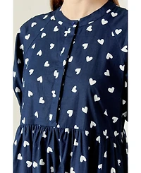 English Factory Women's Heart Printed Midi Dress