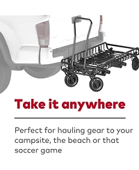 Yakima Exo WarriorWheels Sturdy Heavy Duty Aluminum Cargo Basket Cart Kit, Black