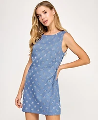 Seni & Cade Juniors' Embellished Boucle Shift Dress