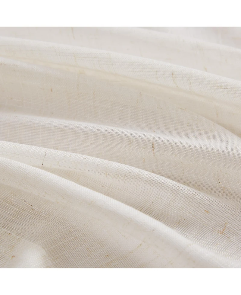 Brigitte Embroidery Eyelet Scalloped Edge Valance Neutral Single 52x18