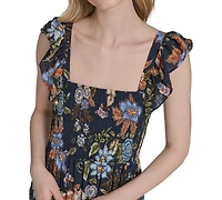 Vince Camuto Women's Sleeveless Square-Neck Midi Dress
