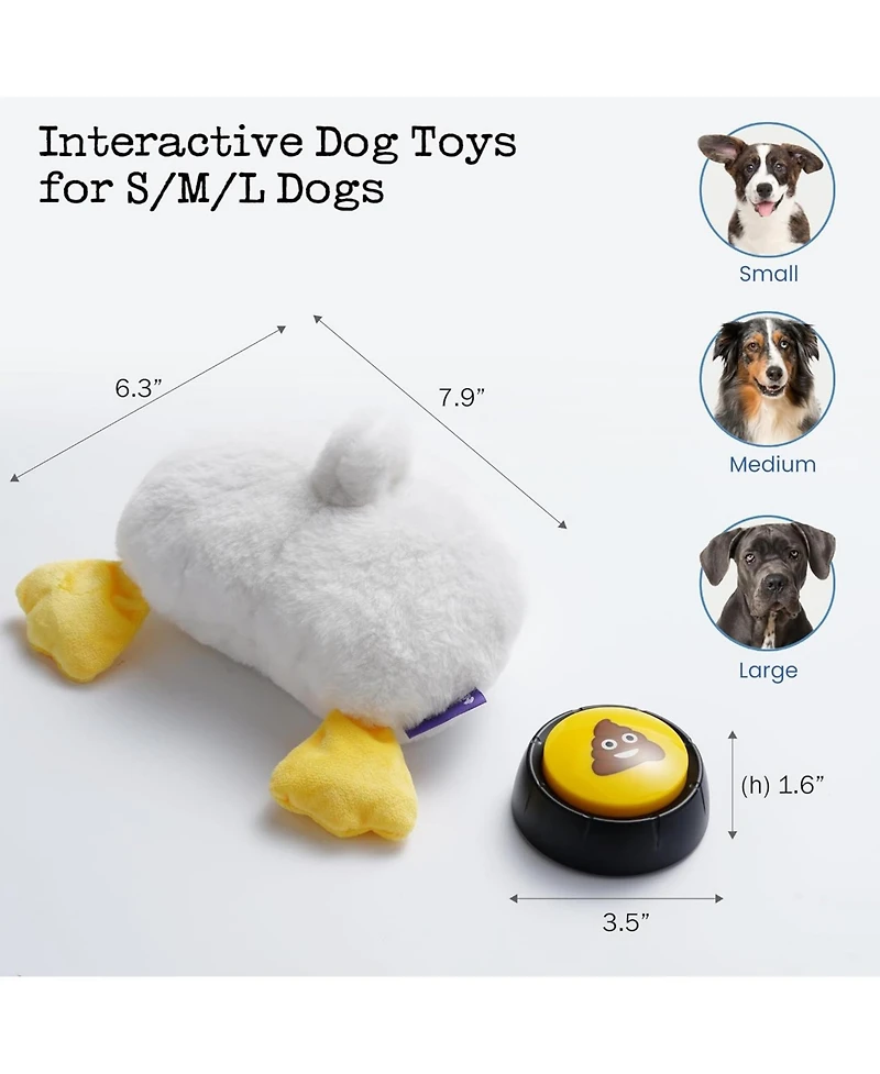 Nocciola Hilarious Farting Dog Toy, Emit Funny Farting Sounds When Press, Battery-Powered, Plush Stuffed Dog Toy for All Breeds Sizes