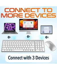Delton KB36 Mini Keyboard and Mouse Combo White