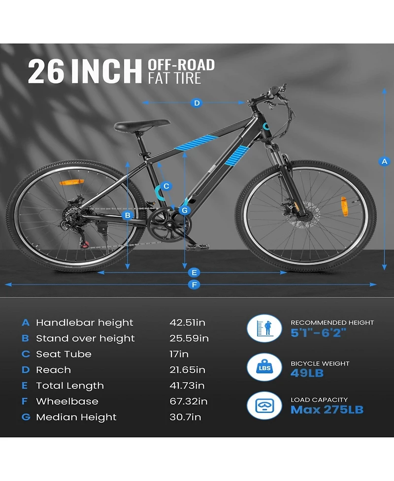 350W 26" Ebike for Adults
