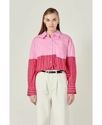 English Factory Women's Colorblock Stripe Shirt