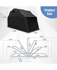 Costway 11.2' x 4.5' x 6.3' Waterproof Motorbike Storage Tent Outdoor Motorcycle Shelter