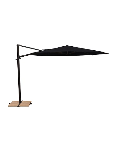 Mondawe 11FT Solefin Octagon Cantilever Umbrella with foot pedal, Black Frame