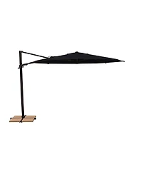 Mondawe 11FT Solefin Octagon Cantilever Umbrella with foot pedal, Black Frame