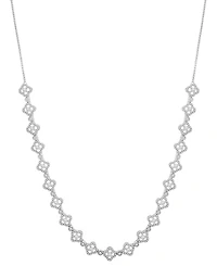 Wrapped in Love Diamond Pave Clover 18" Collar Necklace (2 ct. t.w.) in 14k White Gold, Exclusively at Macy's