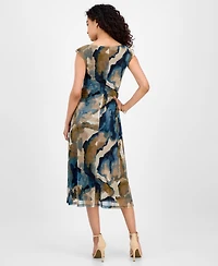 Connected Women's Mesh Cap-Sleeve Dress