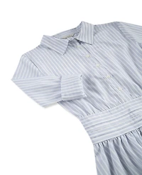 H by Habitual Big Girls Stripe Gathered Shirt Dress