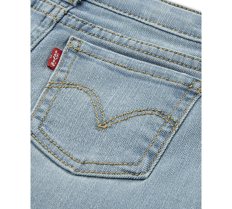 Levi's Baby Girls Butterfly-Print Peplum Top and Wide-Leg Jeans, 2 Piece Set
