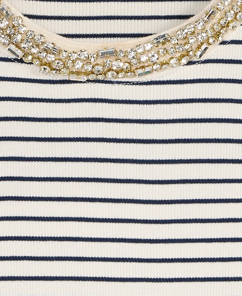 On 34th Women's Embellished-Crewneck Rib-Knit T-Shirt, Macy's Exclusive