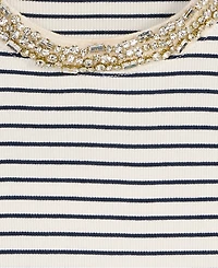 On 34th Women's Embellished-Crewneck Rib-Knit T-Shirt, Macy's Exclusive