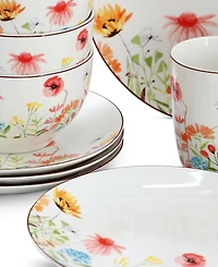 Elama Botanica 16 Pc. Dinnerware Set, Service for 4