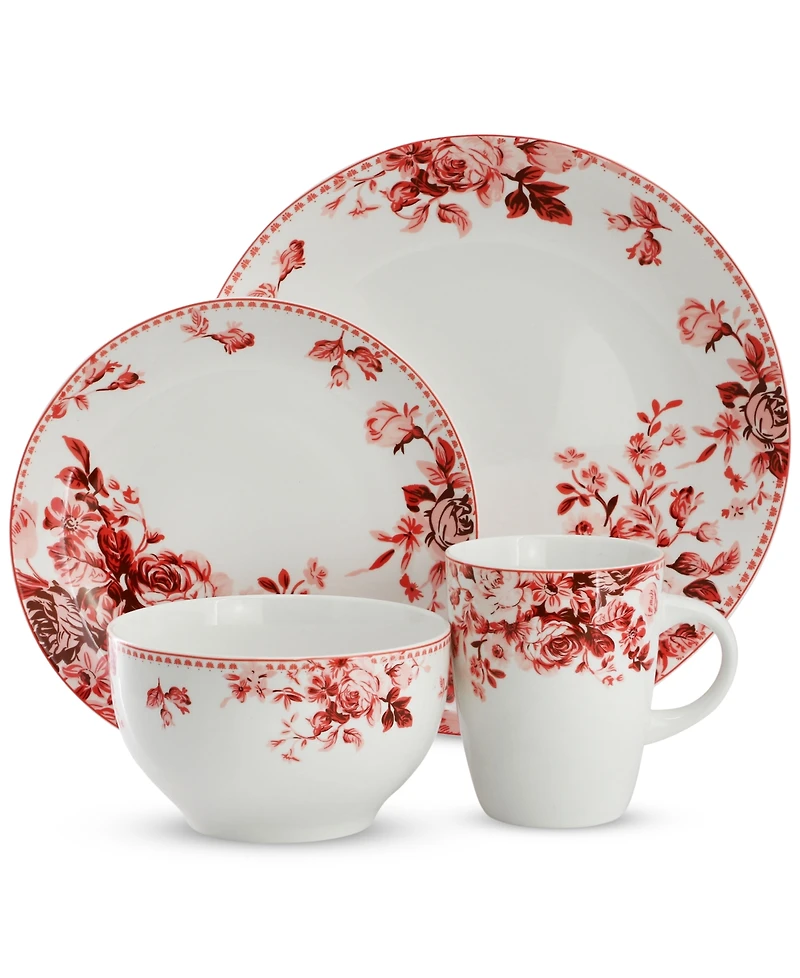 Elama Amor 16 Pc. Dinnerware Set, Service for 4